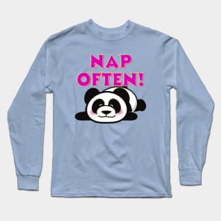 Nap Often Funny Panda Holiday Design Long Sleeve T-Shirt